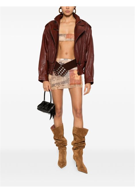 mesh bra woman ecru grey and red JEAN PAUL GAULTIER | 26/01-W-TO414-M013P030830